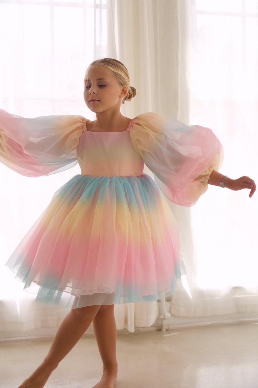 Rainbow Babydoll Dress