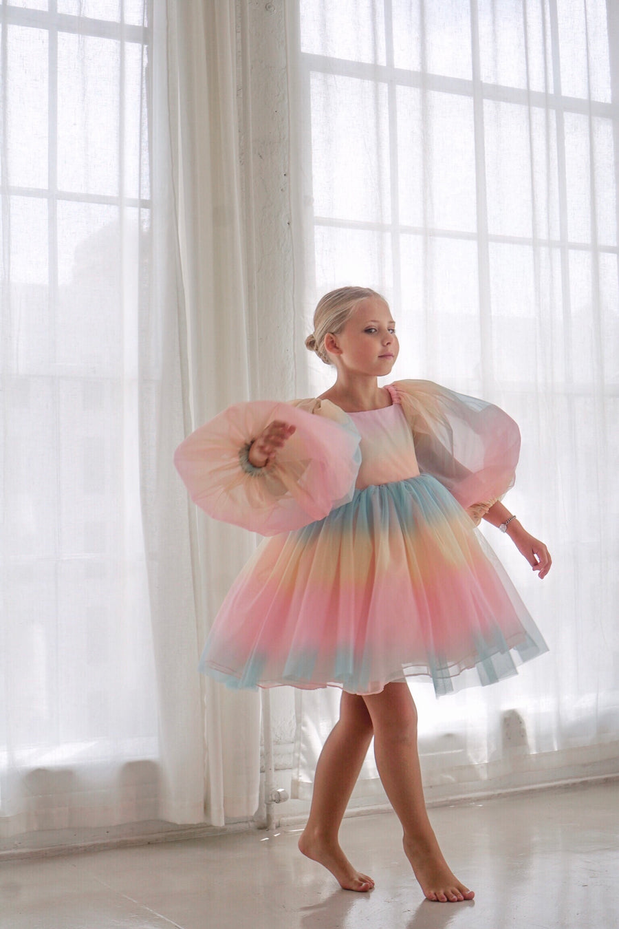 Rainbow Babydoll Dress