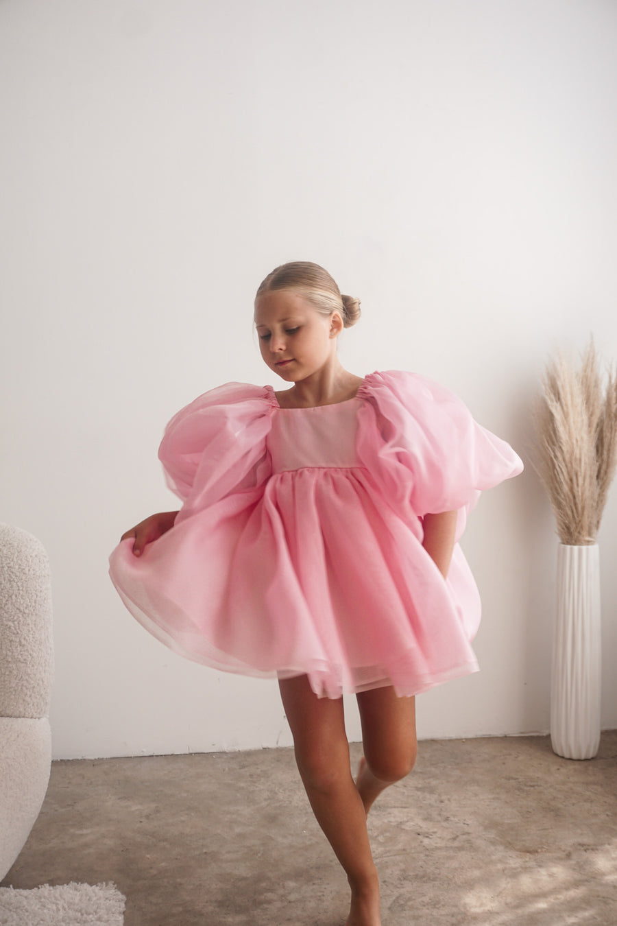 Baby Pink Flower Girl Dress