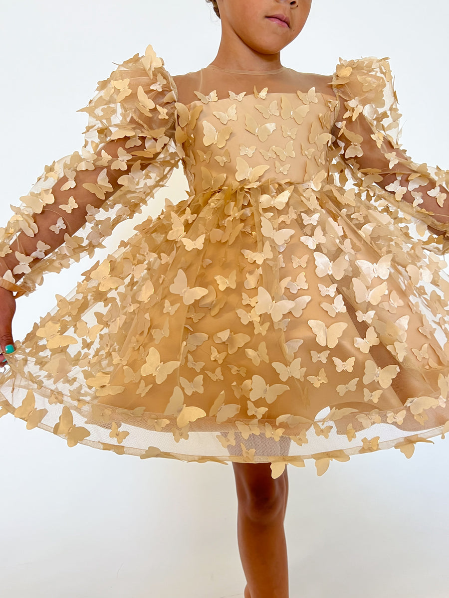 Gold babydoll dress on sale