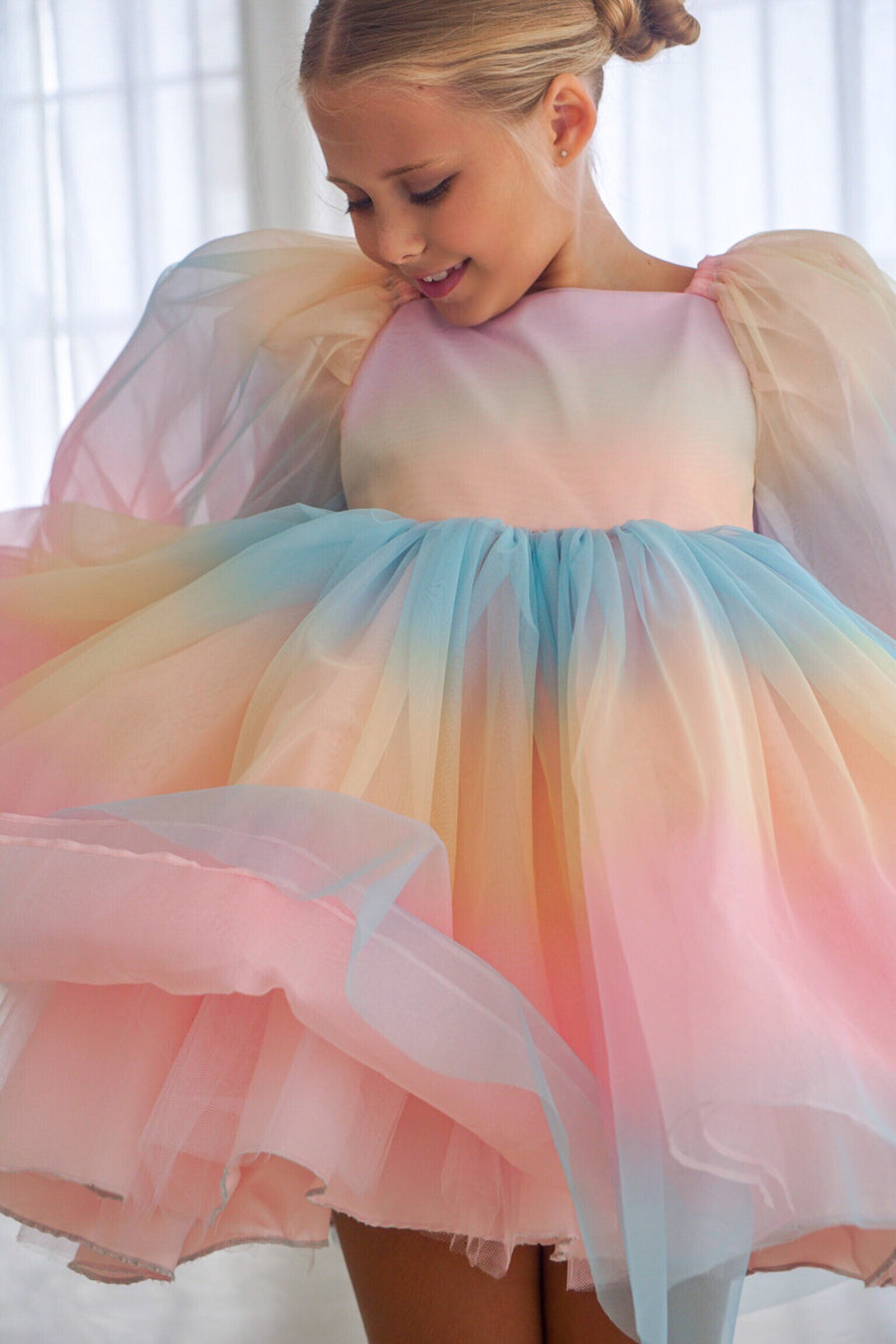 Rainbow Babydoll Dress
