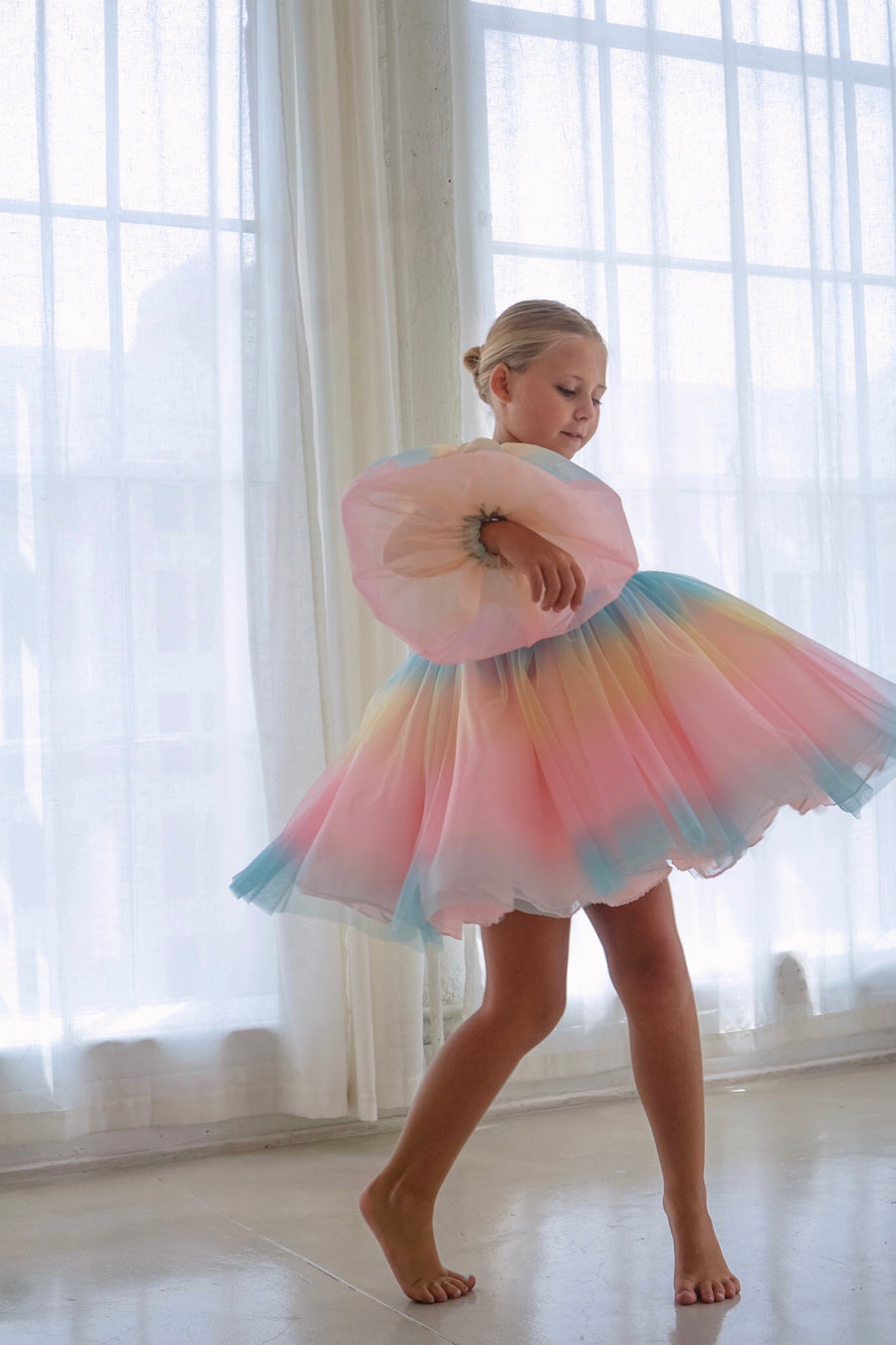 Rainbow Babydoll Dress