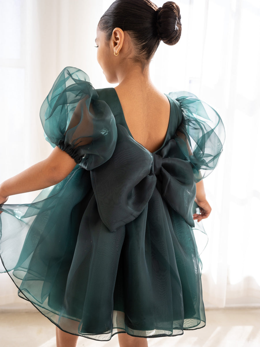 Holly Emerald Babydoll Dress