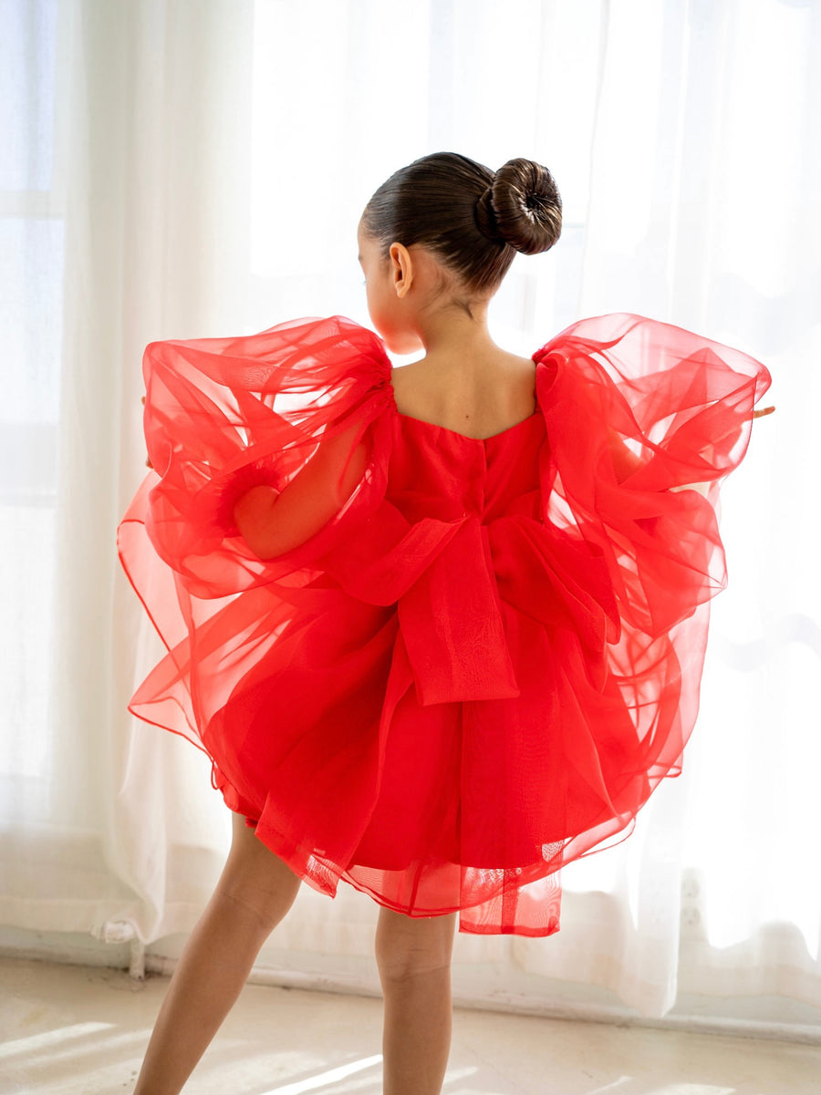 Jovie Red Babydoll Dress