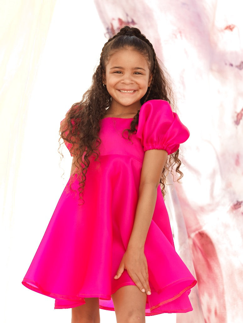 Hot Pink Baby Doll Dress