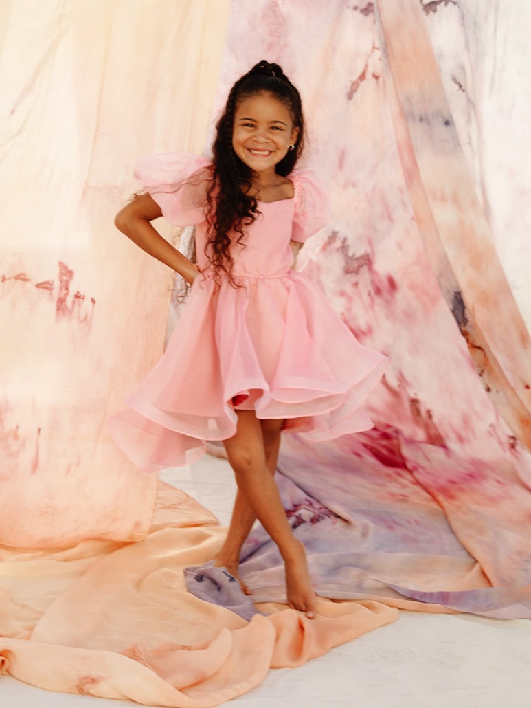 High Low Baby Pink  Dress